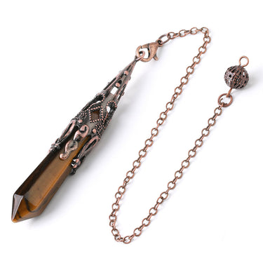 Protective Tiger Eye Stone Pendulum